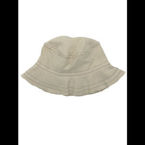 Anthony Maxwell Retro Frayed Stitched Canvas Bucket Hat Natural